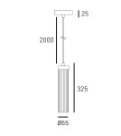 CosmoLight Lampa wisząca QUINCY P01828NS Nikiel satynowy