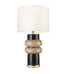 CosmoLight Lampa stołowa ASCOT T01712BR-BG Mosiądz, Czarny, Brązowy