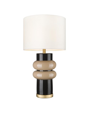 CosmoLight Lampa stołowa ASCOT T01712BR-BG Mosiądz, Czarny, Brązowy