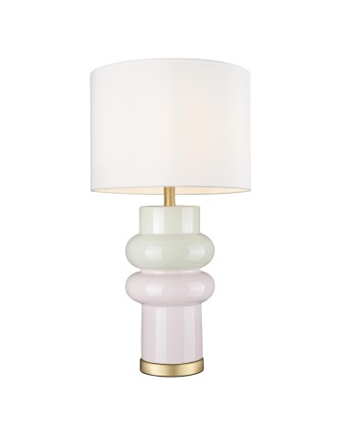 CosmoLight Lampa stołowa ASCOT T01729BR-WH Różowy, Beżowy