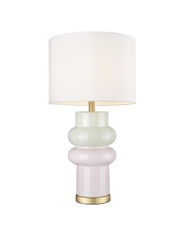 CosmoLight Lampa stołowa ASCOT T01729BR-WH Różowy, Beżowy