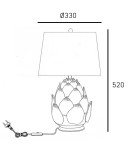 CosmoLight Lampa stołowa ARTI T01736BR-WH Mosiądz, Zielony, Brązowy