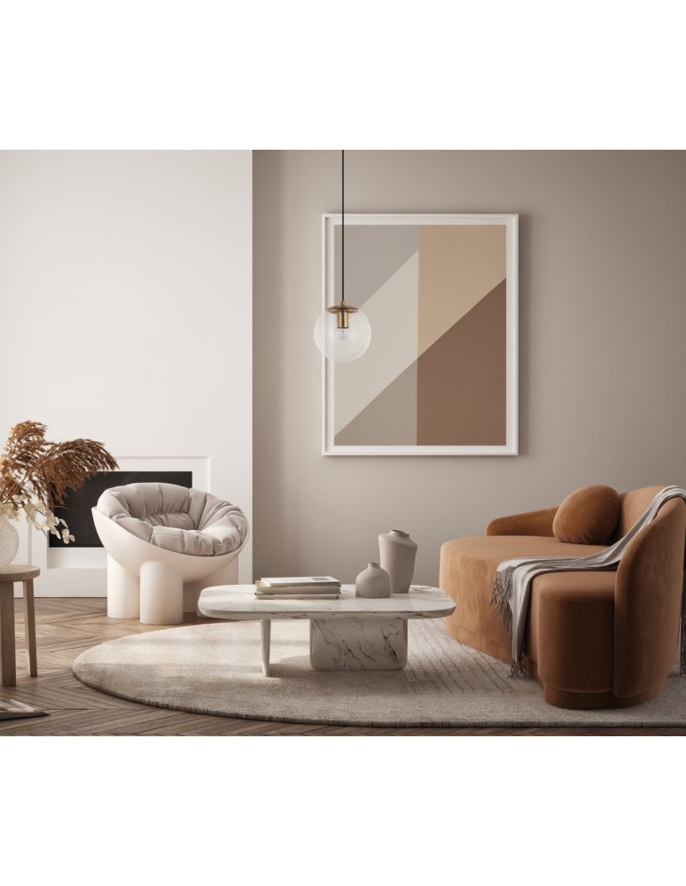 Pendant lamps spheres - Italux Sarpo Pendant 1xE27 40W Brass PND-58867-1S-BK-BRO - product kolory-swiatla.pl 3