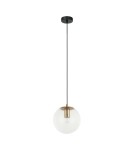 Lampy wiszące kule - Italux Sarpo Wisząca 1xE27 40W Mosiądz PND-58867-1S-BK-BRO - produkt 4