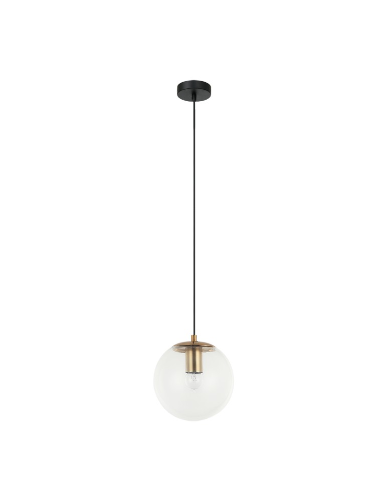 Lampy wiszące kule - Italux Sarpo Wisząca 1xE27 40W Mosiądz PND-58867-1S-BK-BRO - produkt kolory-swiatla.pl 4