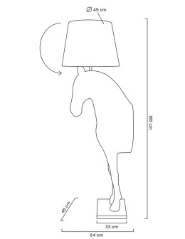 MOOSEE lampa podłogowa KOŃ HORSE STAND    M czarna - włókno szklane (MSE1501100386) - produkt 2