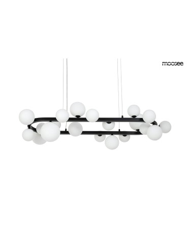 MOOSEE lampa wisząca ALURE OVAL 120       czarna/mleczna (MSE1501100606/MILK)