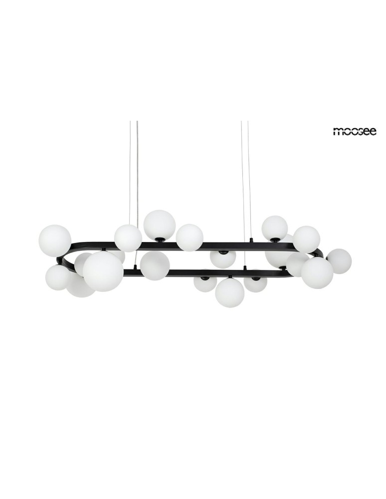MOOSEE lampa wisząca ALURE OVAL 120       czarna/mleczna (MSE1501100606/MILK)