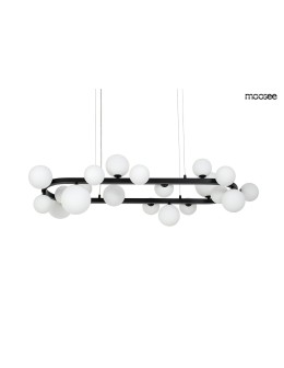 MOOSEE lampa wisząca ALURE OVAL 120       czarna/mleczna (MSE1501100606/MILK)