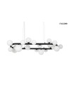 MOOSEE lampa wisząca ALURE OVAL 120       czarna/mleczna (MSE1501100606/MILK)
