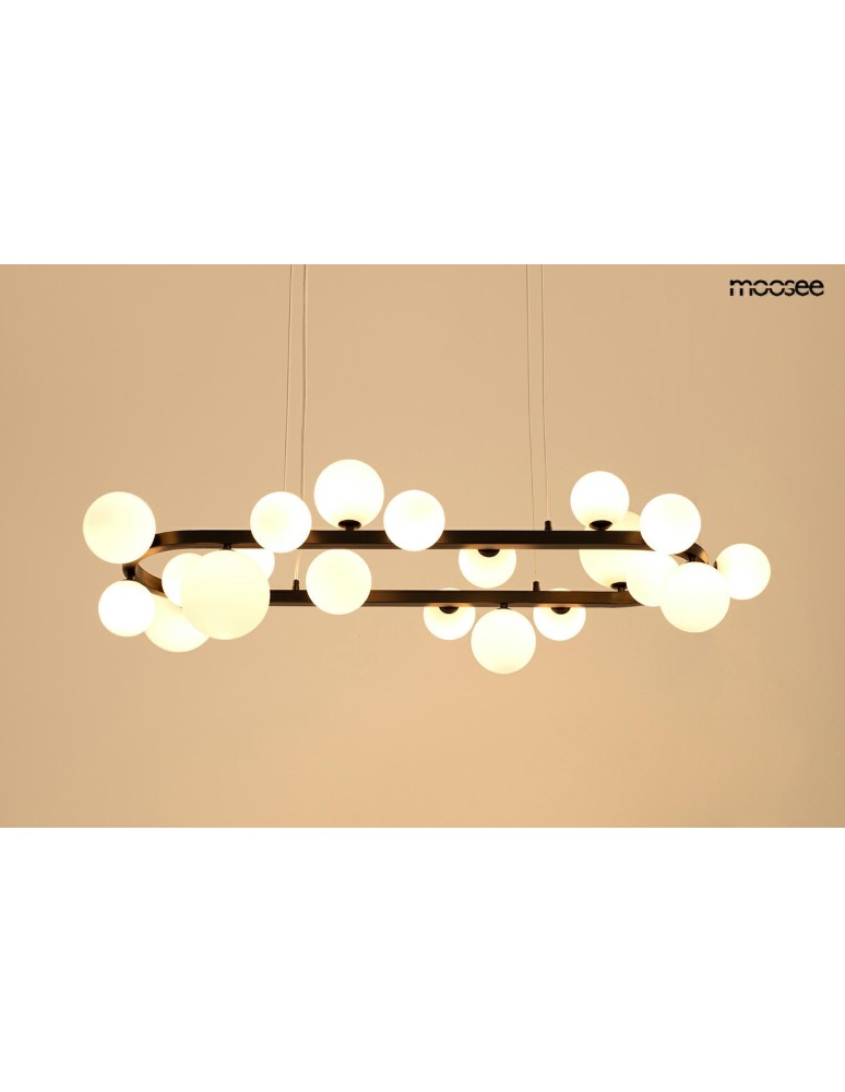 MOOSEE lampa wisząca ALURE OVAL 120       czarna/mleczna (MSE1501100606/MILK)