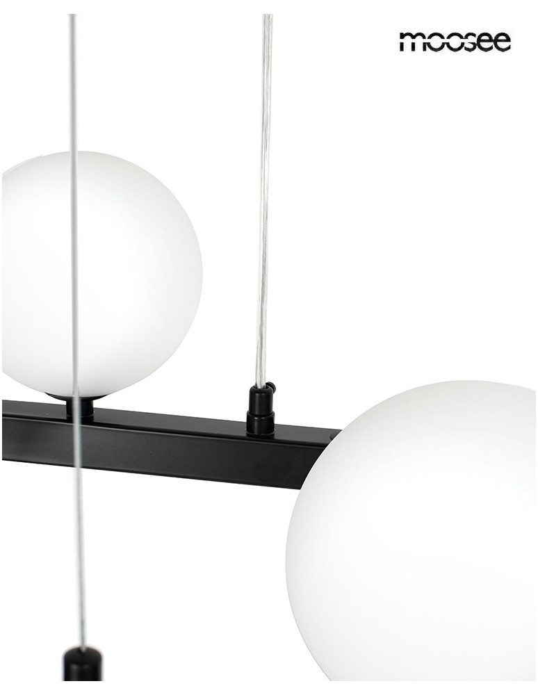 MOOSEE lampa wisząca ALURE OVAL 120       czarna/mleczna (MSE1501100606/MILK)