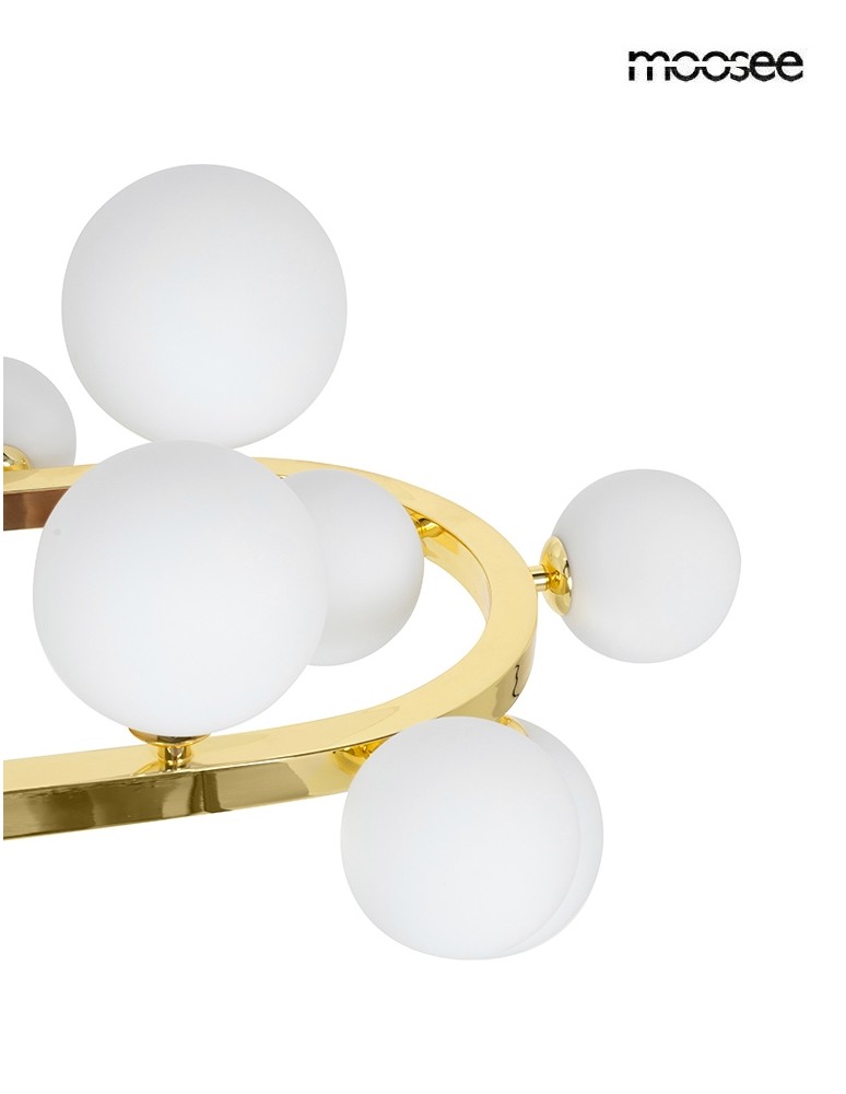 MOOSEE lampa wisząca ALURE OVAL 120       złota/mleczna (MSE1501100605/MILK)