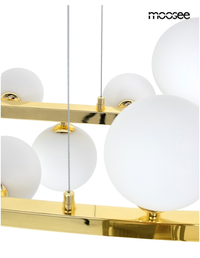 MOOSEE lampa wisząca ALURE OVAL 120       złota/mleczna (MSE1501100605/MILK)