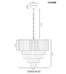 MOOSEE lampa wisząca GORDON 80 złota (MSE1501100563)