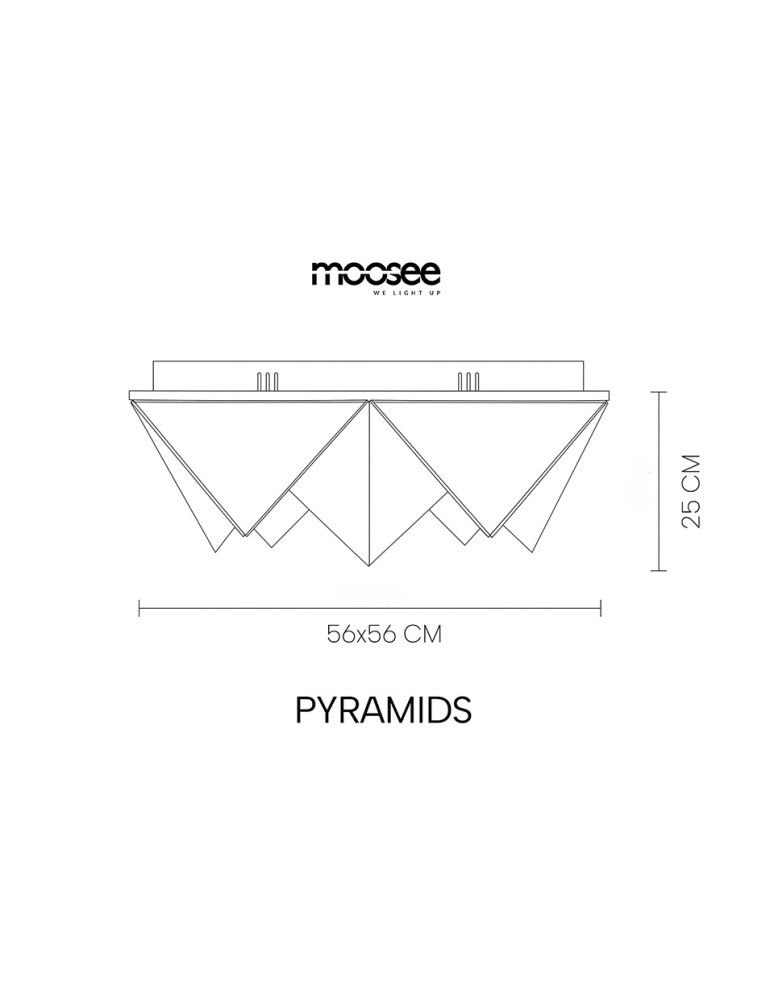 MOOSEE lampa sufitowa / plafon PYRAMIDS   złota (MSE1501100589)