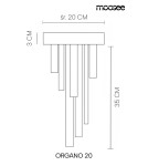 MOOSEE lampa sufitowa / plafon ORGANO 20  złota (MSE1501100596)