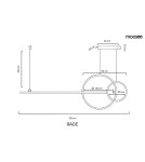 MOOSEE lampa wisząca RAGE złota (MSE1501100555)