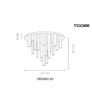 MOOSEE lampa sufitowa / plafon ORGANO 60  złota (MSE1501100595)