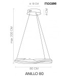 MOOSEE lampa wisząca ANILLO 80 czarny     chrom (MSE1501100598)