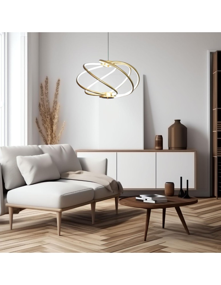 Light Prestige Lampa wisząca Kandor złota LED CCT LP-1425/1P GD
