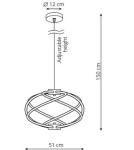 Light Prestige Lampa wisząca Kandor złota LED CCT LP-1425/1P GD