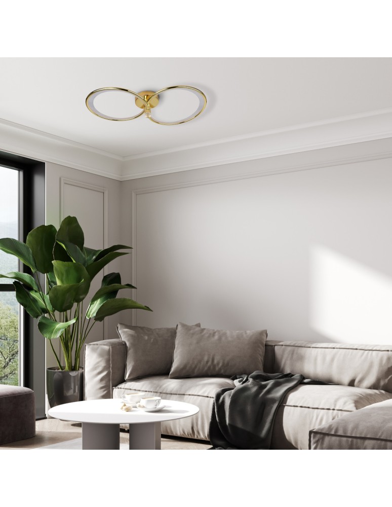 Light Prestige Azina 2 Plafon złota LED LP-4852/2C GD