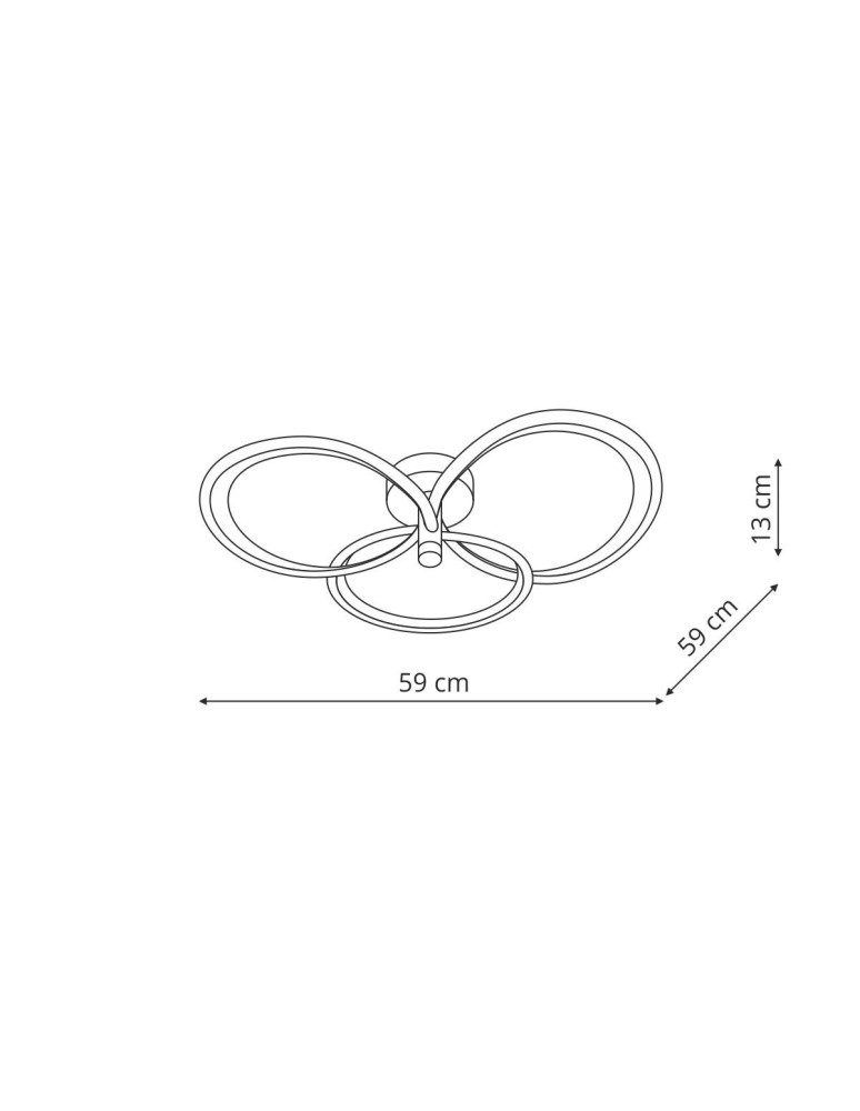 Light Prestige Azina 3 Plafon złota LED LP-4852/3C GD