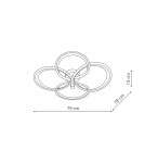 Light Prestige Azina 4 Plafon złota LED LP-4852/4C GD