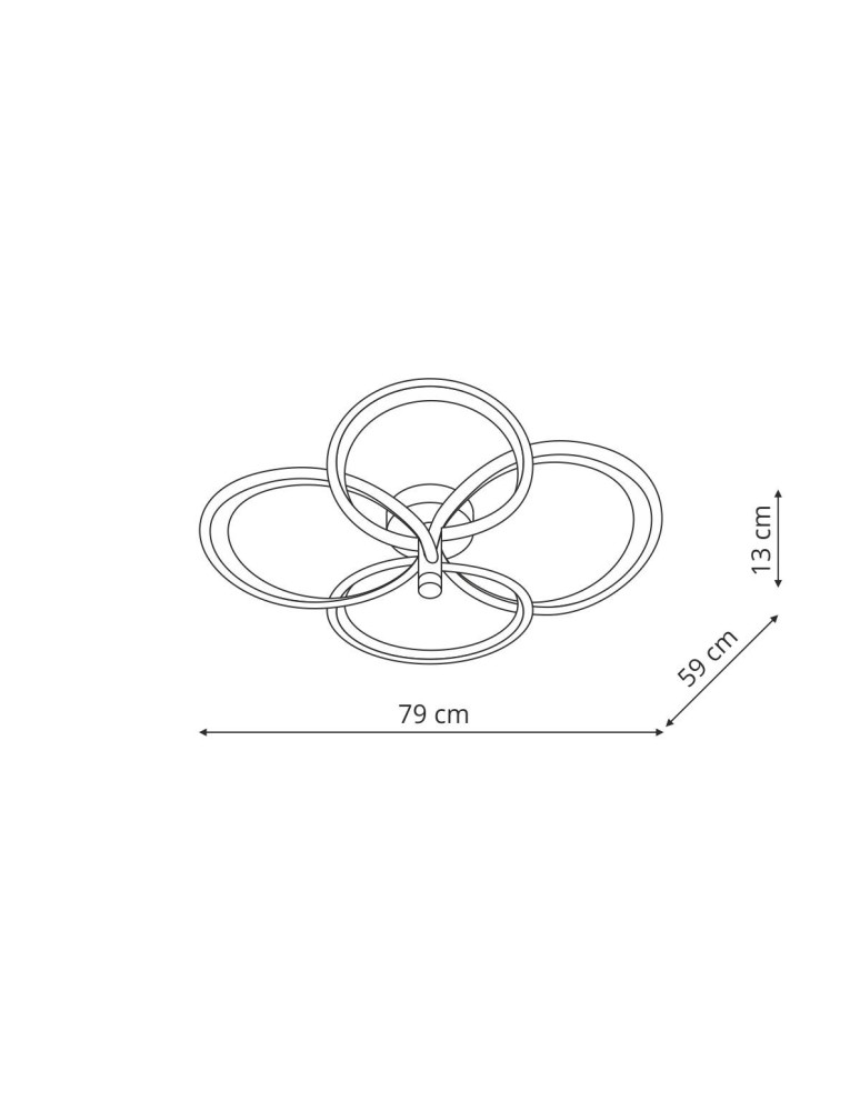 Light Prestige Azina 4 Plafon złota LED LP-4852/4C GD