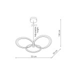 Light Prestige Azina 3 Wisząca złota LED LP-4852/3P GD