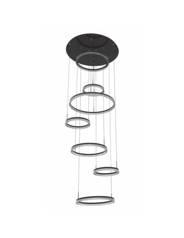 Light Prestige Lampa wisząca Hall 350 cm czarny LED CCT LP-7098/7P BK