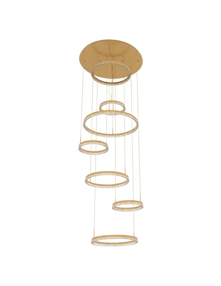 Light Prestige Lampa wisząca Hall 350 cm złoty LED CCT LP-7098/7P GD