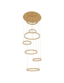 Light Prestige Lampa wisząca Hall 350 cm złoty LED CCT LP-7098/7P GD