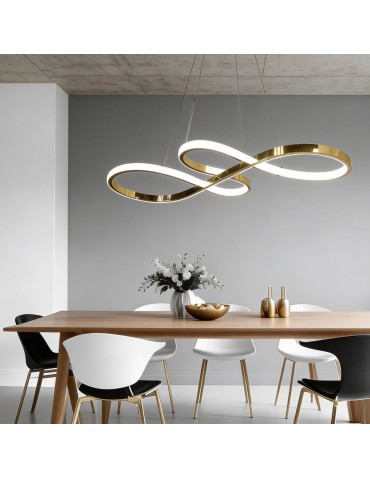 Light Prestige Lampa wisząca Twist 50 cm złota LED CCT LP-1982/1P GD - product 2