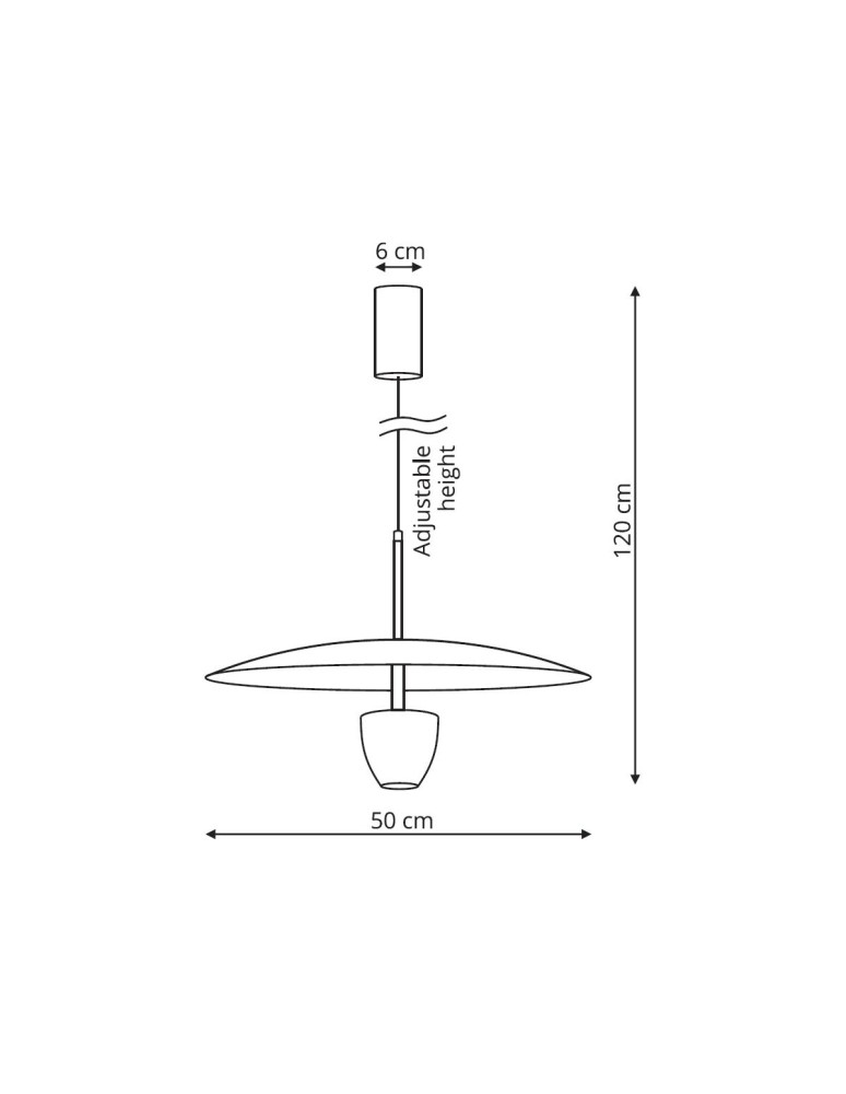 Light Prestige Lampa wisząca Ufo L czarna LED CCT LP-0408/1P L BK