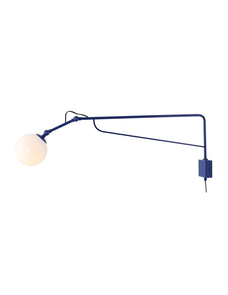 Aldex Kinkiet SOHO GLASS DUŻY COBALT 1 x max 10W LED (1105C25_D)