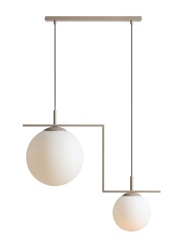 Aldex Lampa Wisząca ZAC 2 BEIGE MATTE 2 x max 15W LED (1038H17_2)
