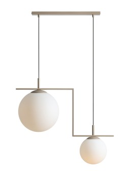 Aldex Lampa Wisząca ZAC 2 BEIGE MATTE 2 x max 15W LED (1038H17_2)