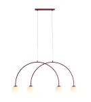 Aldex Lampa Wisząca UNA 4 RED WINE S 4 x max 10W LED (1116L15_S)
