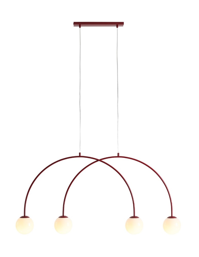 Aldex Lampa Wisząca UNA 4 RED WINE S 4 x max 10W LED (1116L15_S)