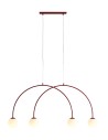 Aldex Lampa Wisząca UNA 4 RED WINE S 4 x max 10W LED (1116L15_S)