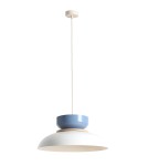 Aldex Lampa Wisząca ALDO LIGHT WHITE GLOSS + DUSTY BLUE (47+ 23+ wood) 1 x max 15W LED (1152G2_16_J)