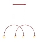 Aldex Lampa Wisząca UNA 4 RED WINE L 4 x max 10W LED (1116L15_L)