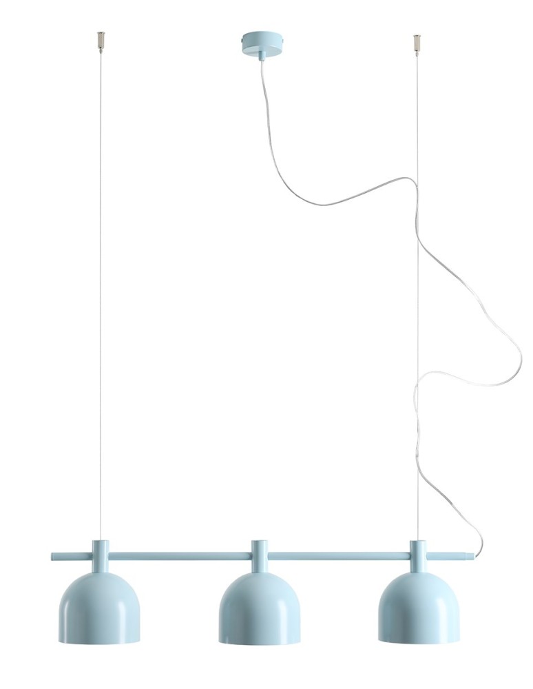 Aldex Lampa Wisząca BERYL 3 BABY BLUE 3 x max 15W LED (976E_29)