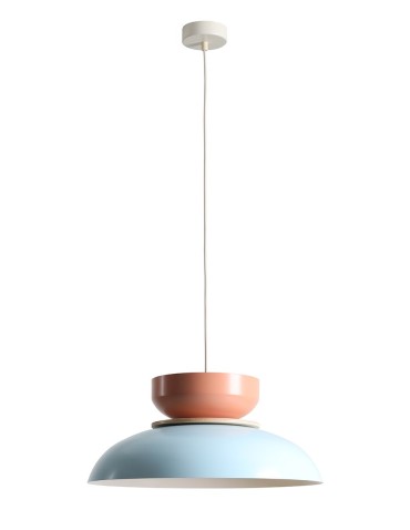 Aldex Lampa Wisząca ALDO LIGHT BABY BLUE + CORAL (47+ 23+ wood) 1 x max 15W LED (1152G29_11_J)
