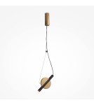 Single pendant lamps - Maytoni Enigma Pendant Adjustable LED 5W 350lm 3000K Brass MOD150PL-L5BS3K - product 1