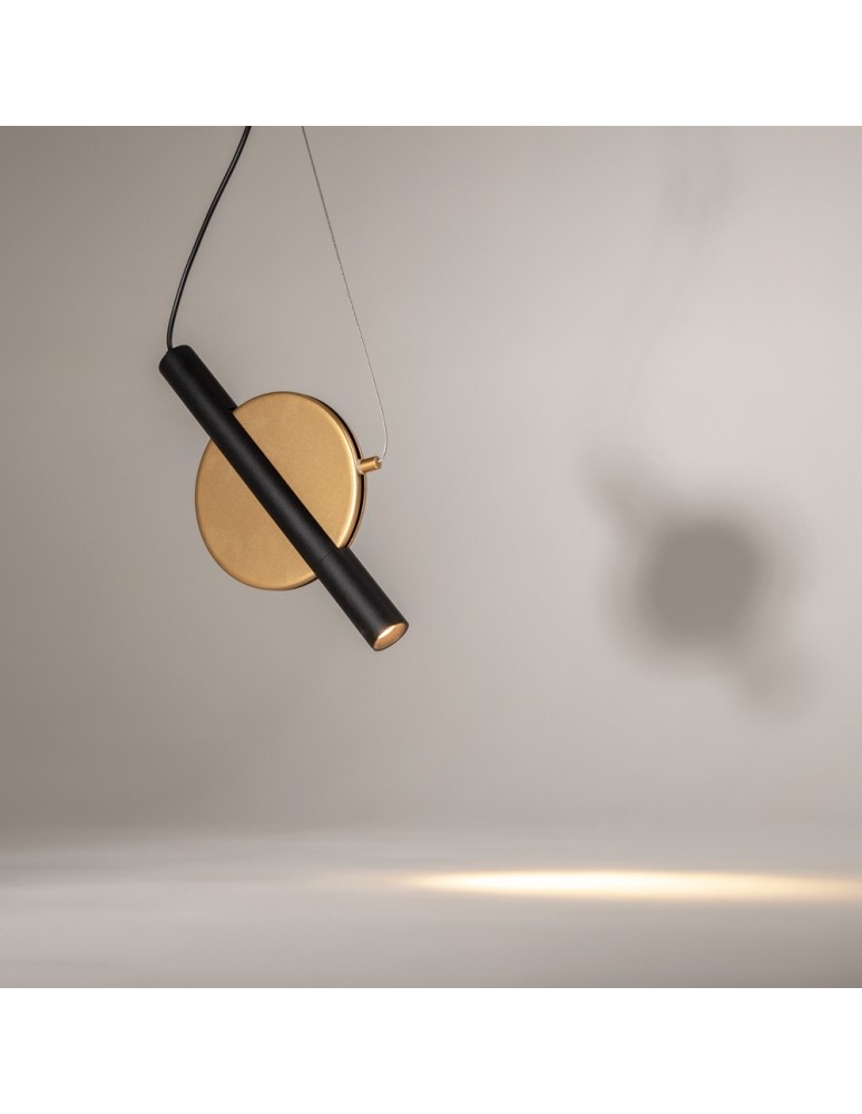 Lampy wiszące pojedyncze - Maytoni Enigma Wisząca Regulowana LED 5W 350lm 3000K Mosiądz MOD150PL-L5BS3K - produkt kolory-swiatla.pl 3