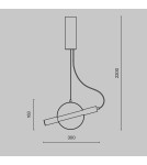 Single pendant lamps - Maytoni Enigma Pendant Adjustable LED 5W 350lm 3000K Brass MOD150PL-L5BS3K - product 8