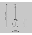 Lampy wiszące pojedyncze - Maytoni Splash Lampa Wisząca Nowoczesna LED 7W 280lm 3000K Złoty MOD282PL-L8G3K - produkt 7